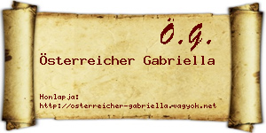 Österreicher Gabriella névjegykártya