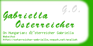 gabriella osterreicher business card